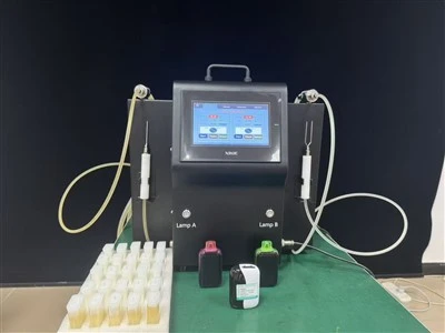 Polo{0}}automatický dvojitý-hlavový nikotínový stroj{2}}šťavy: vysoko-precízne zariadenie na plnenie kaziet na vape